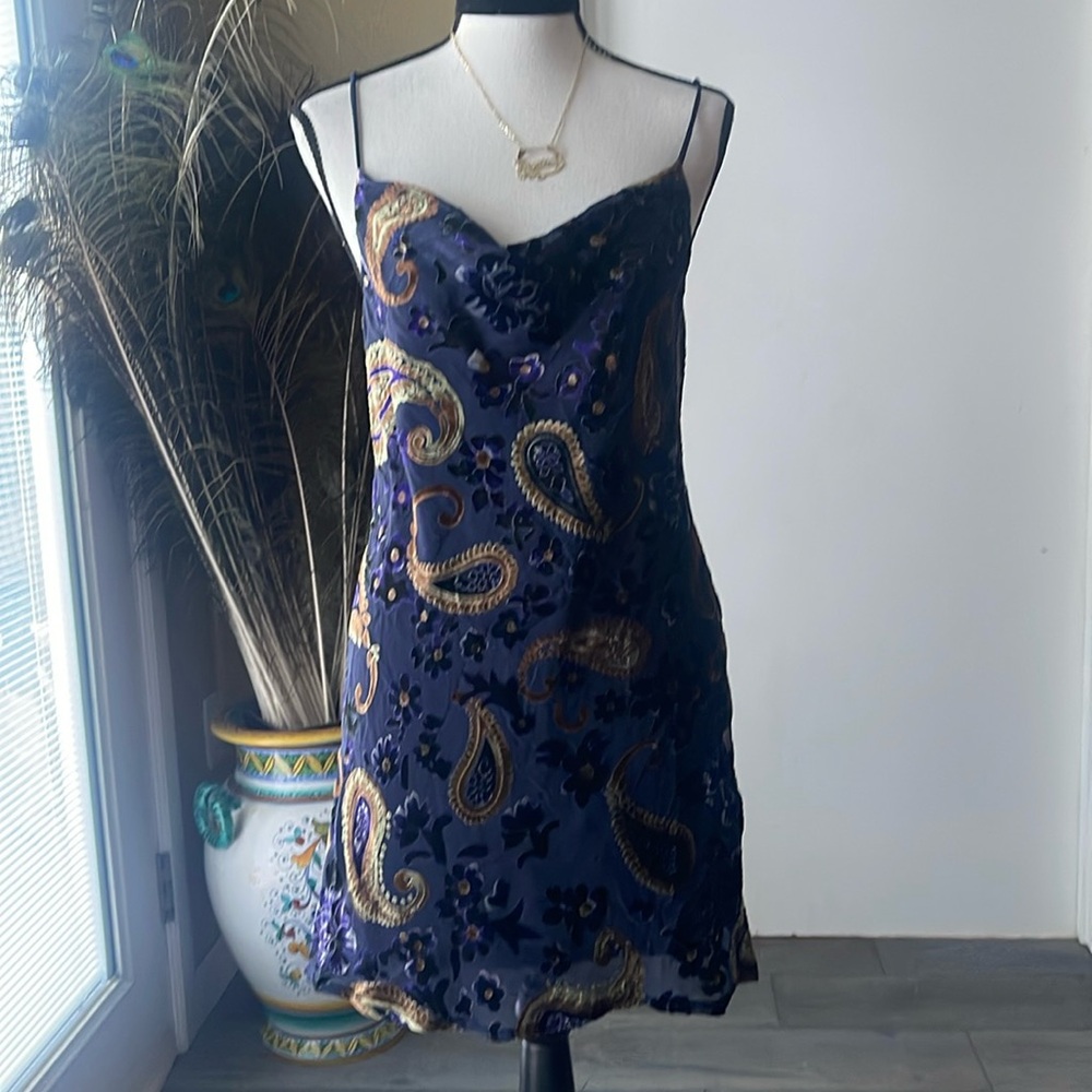 Navy blue floral